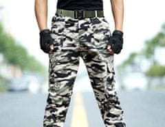 Camerazar Taktični vojaški pas SURVIVAL, črna/zelena, polipropilenski najlon, 125 cm