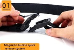 Camerazar Unisex Taktični Vojaški Pas z Magnetno Sponko, Najlon, Dijon Barva, 136 cm