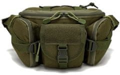 Camerazar Vojaška torba za ledvico, Oxford 600D tkanina, nastavljiv pas, 15x5-13 cm