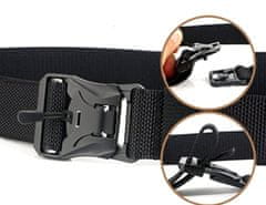 Camerazar Unisex Taktični Vojaški Pas z Magnetno Sponko, Najlon, Dijon Barva, 136 cm