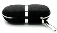Camerazar Elegantna trda etuija za očala z mehkim podloženjem, črna, 17x8x5.5 cm