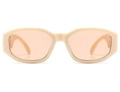 Camerazar Unisex sončna očala s pravokotnimi stekli, bežna, plastičen okvir, UV400 kat. 3 filter