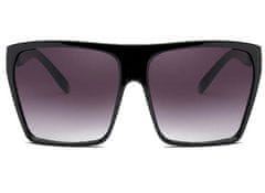 Camerazar Oversize ženske sončne očala, kvadratna, črna, plastičen okvir, UV400 filter