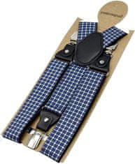 Camerazar Elegantni moški suspendorji za hlače, široki 3,5 cm, nastavljiva dolžina 74-115 cm, ekološka usnja