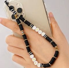 Camerazar Oprava na telefon s bisernimi kroglicami, ročna izdelava, dolžina 18-19 cm