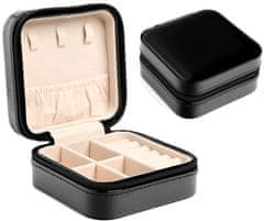 Camerazar Organizator za nakit z zadrgo, plastičen, 10x10x5 cm