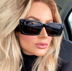 Camerazar Unisex sončna očala s mačjih očeh, črna barva, plastičen okvir, UV400 cat 3 filter