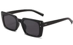 Camerazar Unisex sončna očala s mačjih očeh, črna barva, plastičen okvir, UV400 cat 3 filter
