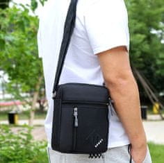 Camerazar Športna torba čez ramo za moške, sintetična tkanina Oxford, 70-130 cm, 16x23x7 cm