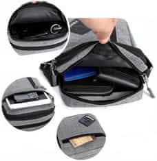 Camerazar Športna torba čez ramo za moške, sintetična tkanina Oxford, 70-130 cm, 16x23x7 cm