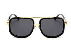 Camerazar Unisex Retro Pilotska Sončna Očala, Zlata Barva, UV Filter 400, Velikost 54-65-19-145 mm