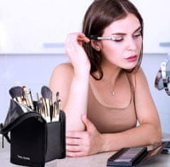 Camerazar Organizator za čopiče in svinčnike, črn PVC+TPU material, dimenzije 25x13x13 cm