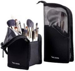 Camerazar Organizator za čopiče in svinčnike, črn PVC+TPU material, dimenzije 25x13x13 cm