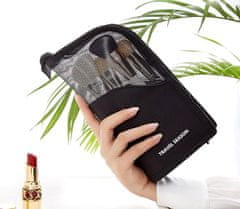 Camerazar Organizator za čopiče in svinčnike, črn PVC+TPU material, dimenzije 25x13x13 cm