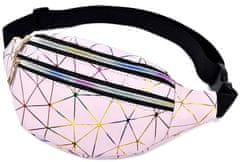 Camerazar Bolečna torbica z geometrijsko ohišje, odsevna, prijeten na dotik, 28x14x2 cm