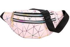 Camerazar Bolečna torbica z geometrijsko ohišje, odsevna, prijeten na dotik, 28x14x2 cm