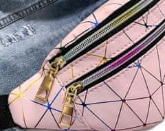 Camerazar Bolečna torbica z geometrijsko ohišje, odsevna, prijeten na dotik, 28x14x2 cm