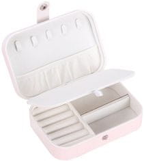 Camerazar Majhen plastični organizator za nakit z mehko notranjo tkanino, 16x11x5 cm