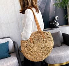Camerazar Krožna torbica iz slame klasičen boho stil