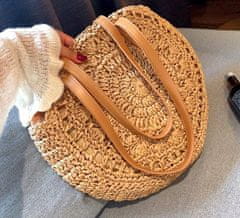 Camerazar Krožna torbica iz slame klasičen boho stil