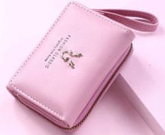 Camerazar Eleganten Mali Ženski Denarnica Retro Slog, Roza, Eko Usnje, 11x9x3.5 cm