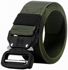 Camerazar Unisex Vojaški Taktični Pas SURVIVAL, Črn Kovinski Klip, Polipropilen Najlon, Dolžina 125 cm