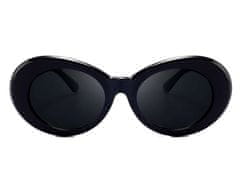 Camerazar Ovalna sončna očala v retro stilu, plastičen okvir, UV 400 filtr kategorija 3
