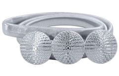 Camerazar Srebrni kovinski trak Spring Armour SNAKE, dolžina 78-120 cm, dimenzije sponke 6,5x2,5 cm