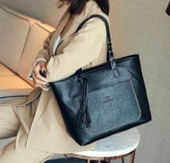 Camerazar Velika prostorna ženska torba, zlatna in srebrna kovinska oprema, 30x45x13 cm