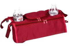 Camerazar Organizator za voziček z žepi, črn, visoko kakovosten najlon, 37x14x13 cm