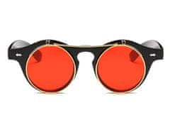 Camerazar Steampunk retro očala z odprtimi lečami, kovinski okvir, UV filter 400