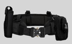 Camerazar Unisex Vojaški Taktični Pas 2v1, Črn, Dolžina 125 cm, Širina 8 cm
