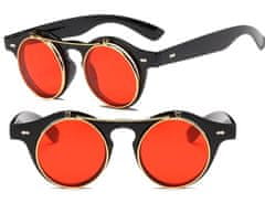 Camerazar Steampunk retro očala z odprtimi lečami, kovinski okvir, UV filter 400