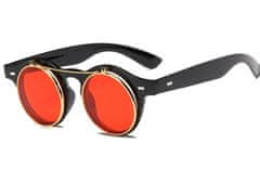 Camerazar Steampunk retro očala z odprtimi lečami, kovinski okvir, UV filter 400