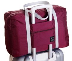 Camerazar Maxi Potovalni Organizator v bordo barvi, vodoodporen najlon, 48x32x16 cm