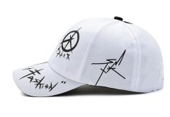 Camerazar Unisex bejzbolska kapica z grafitnim napisom, zračen material, univerzalna velikost 56-60 cm