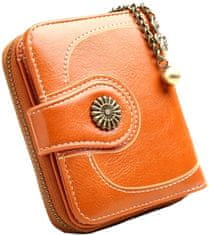 Camerazar Ženska denarnica Retro Boho stil, mala, ekološka usnja, 9x11x3,5 cm