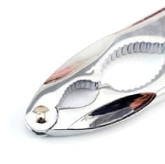 Camerazar Robustni orešček za orehe iz nerjavečega jekla, gumiran ročaj, dolžina 16 cm