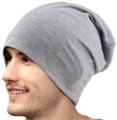 Camerazar Unisex Kapa Beanie Oversize, Svetlo Siva, Akrija, 25.5 cm