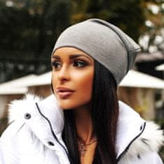 Camerazar Unisex Kapa Beanie Oversize, Svetlo Siva, Akrija, 25.5 cm