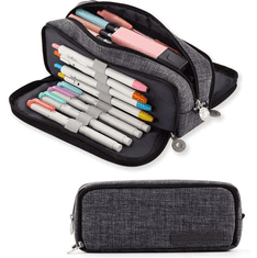 Camerazar Prostoren organizator za svinčnike, siv, poliester, 21x9x5 cm