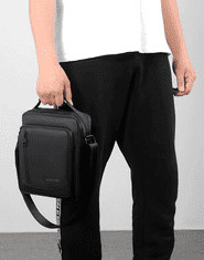 Camerazar Moška torba čez ramo, črna, sintetični material Nylon-Oxford, 19x24x7 cm