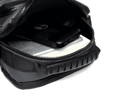 Camerazar Moška torba čez ramo, črna, sintetični material Nylon-Oxford, 19x24x7 cm