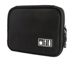 Camerazar Potovalni organizator za kable in polnilce, črn, poliestr Oxford 300D, 24x17x2,5 cm