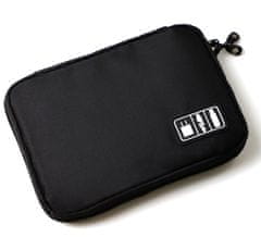 Camerazar Potovalni organizator za kable in polnilce, črn, poliestr Oxford 300D, 24x17x2,5 cm