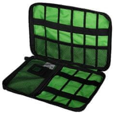 Camerazar Potovalni organizator za kable in polnilce, moder, poliester Oxford 300D, 24x17x2.5 cm