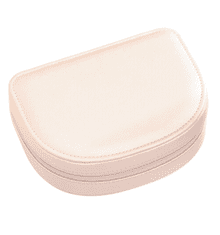 Camerazar Organizator za nakit majhen, roza ekokoža, zadrga zaklep, 17x12,5x5,3 cm