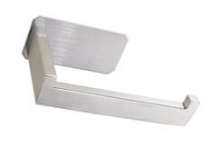 Camerazar Nerjaveči samolepilni nosilec za toaletni papir, srebrn, 14x7,5x9,5 cm