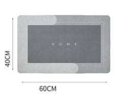 Camerazar Šedasta protidrsna absorpcijska kopalniška preproga iz sintetičnih materialov, 40x60 cm