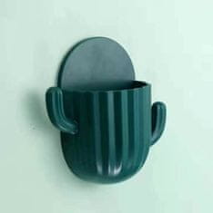Camerazar Organizator za kopalnico za ščetke in dodatke, zeleni, plastika, 14.5x14.5 cm